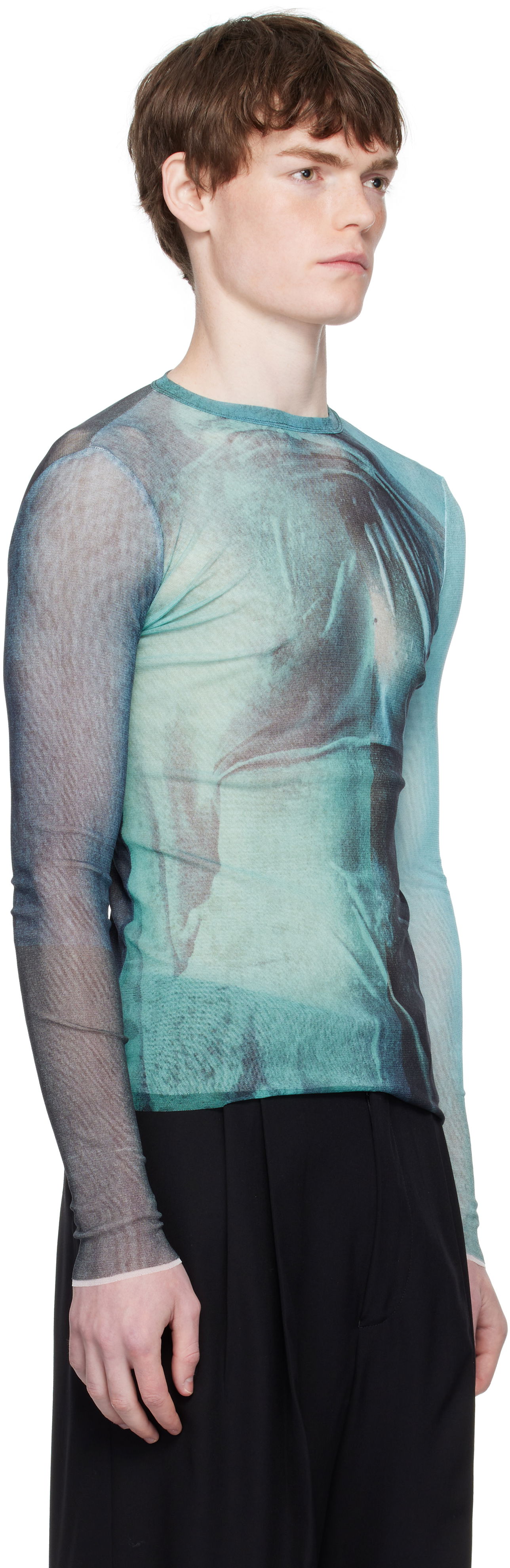 T-shirt Jean Paul Gaultier Jean Paul Gaultier 'The Water' Long Sleeve Top Grøn | 25/03-W-TO310-M004P-5557, 1
