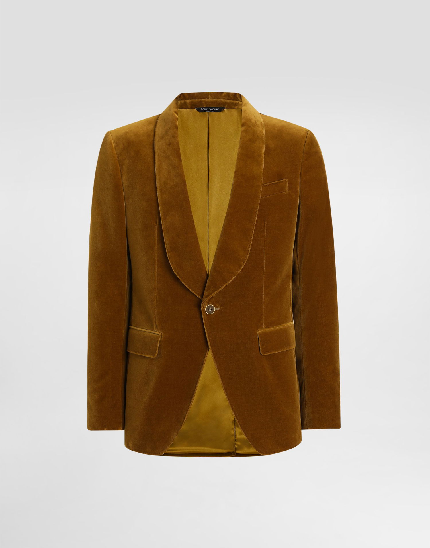 Jakke Dolce & Gabbana Velvet Single-breasted Jacket Brun | G2UO6TFUWCUA0886, 0