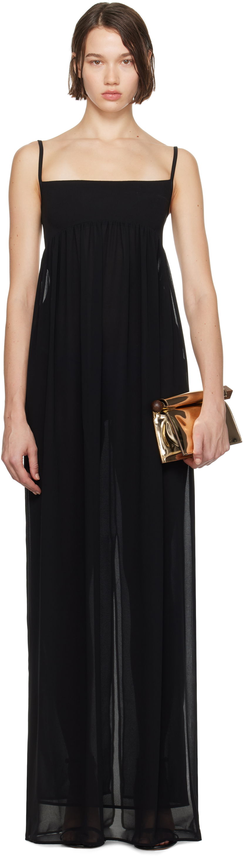 Kjole Jacquemus Maxi Dress Sort | 24H243DR184-1555