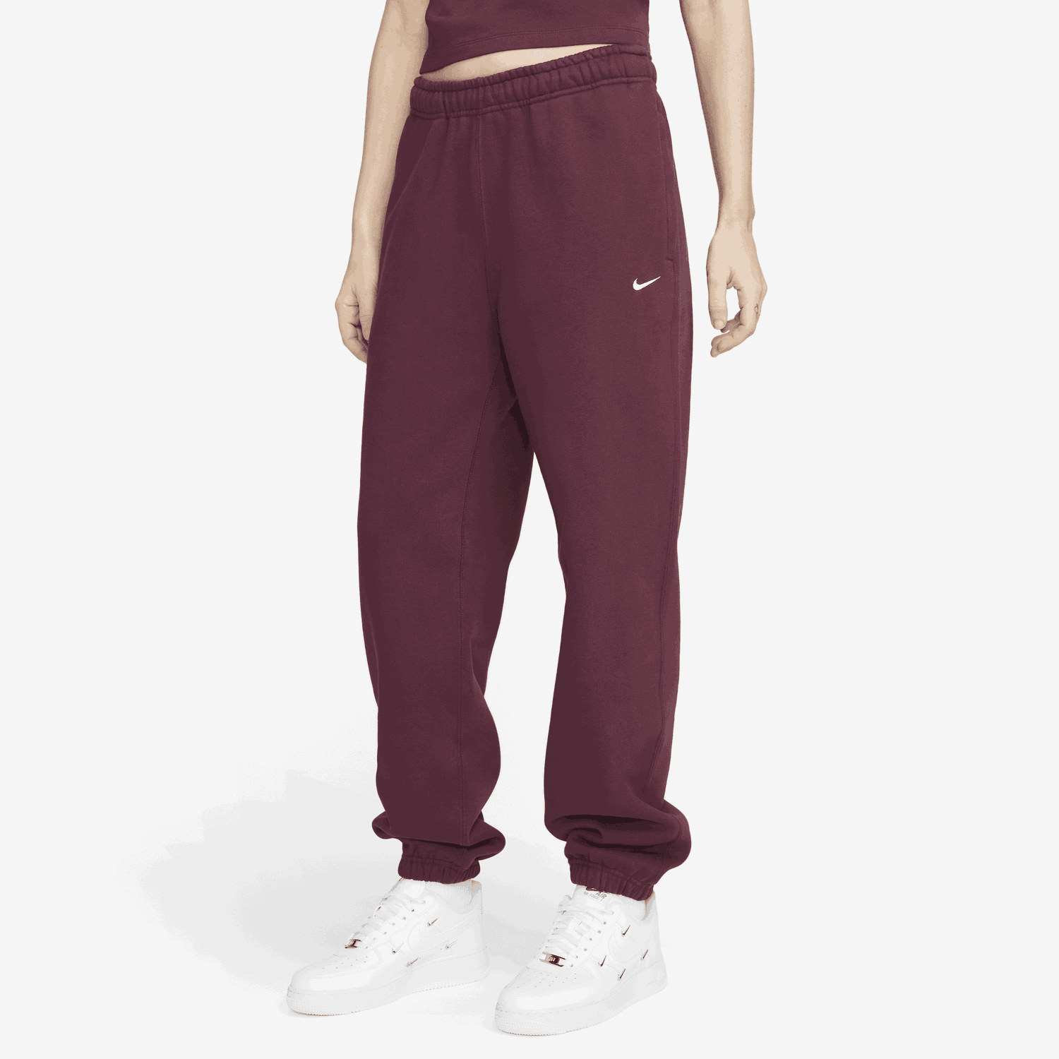 Joggingbukser Nike Solo Swoosh Bourgogne | CW5565-681, 0