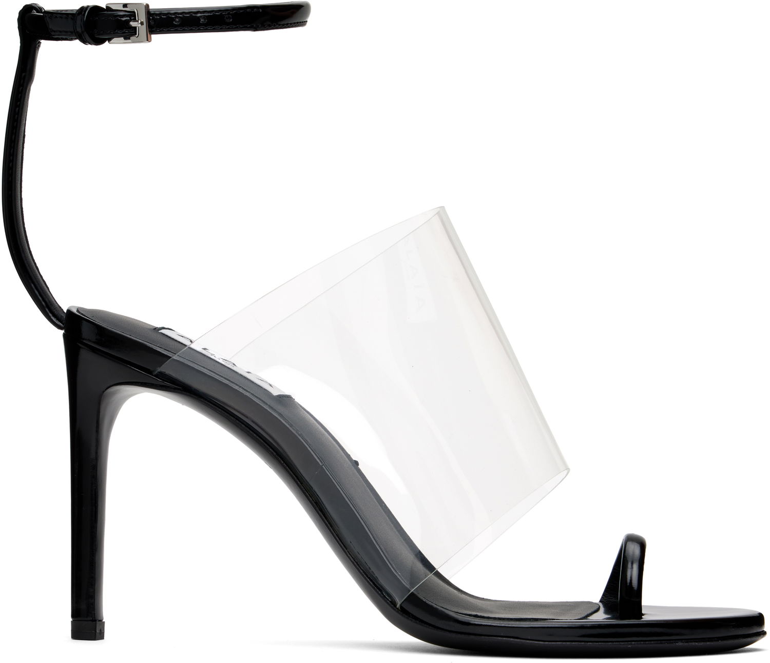 Tilbehør Alaïa ALAÏA Asymmetric Heeled Sandals Sort | AA3S116CK299, 0