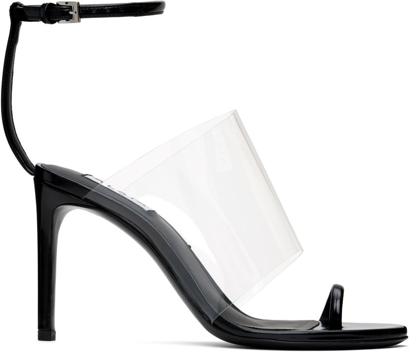 Tilbehør Alaïa ALAÏA Asymmetric Heeled Sandals Sort | AA3S116CK299