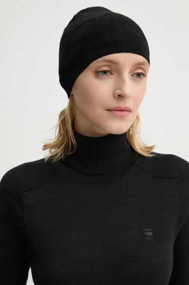 Beanie HELIOT EMIL Thin Knit Beanie Sort | AW24.16.108.BLK01, 2