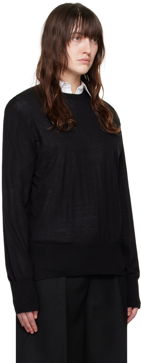 Sweater TOTEME Crewneck Knit Sweater Sort | 243-WRT0346-YA0084, 1