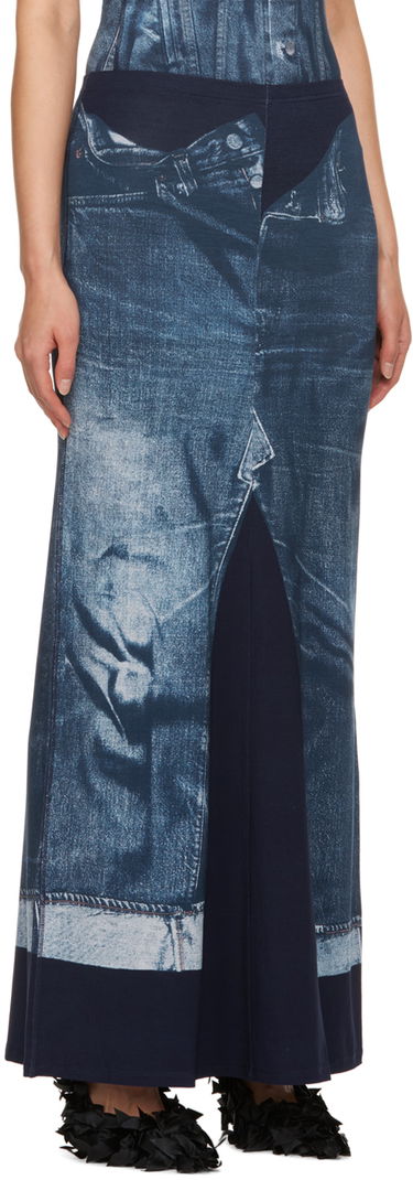 Nederdel Jean Paul Gaultier Gaultier Trompe L'œil Maxi Skirt Blå | 23/15-F-JU055-J530-5950, 1