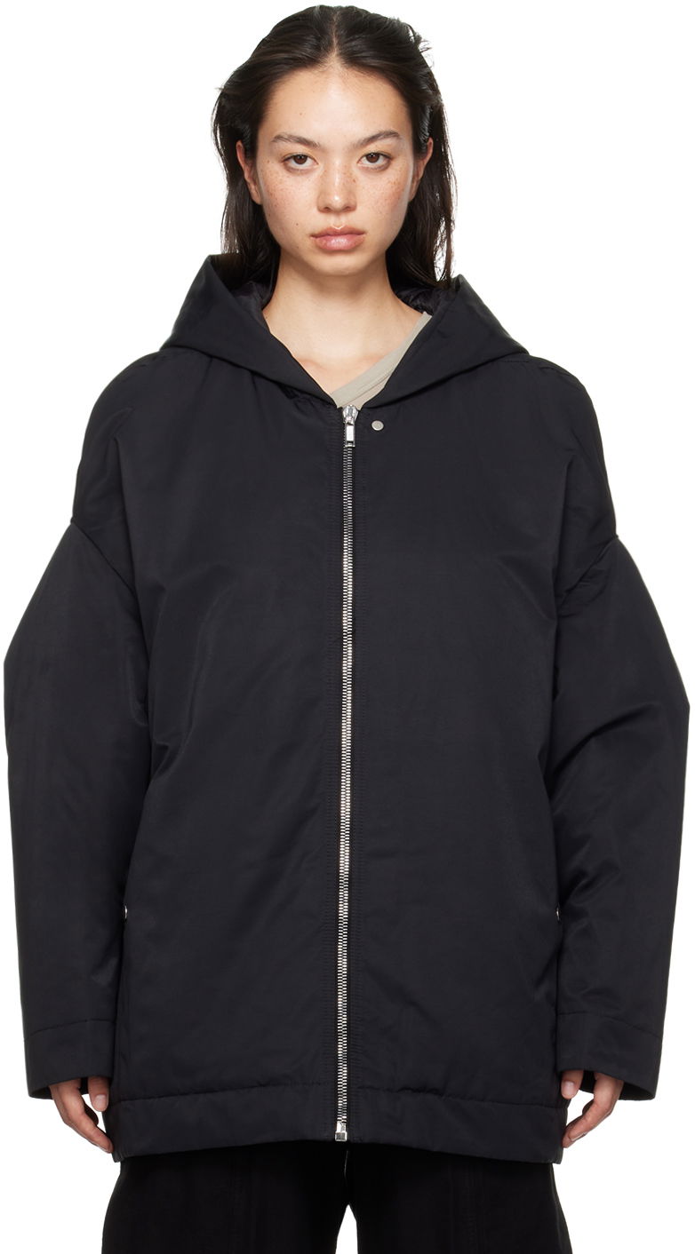 Jakke Rick Owens DRKSHDW Hooded Jacket Sort | DS02D2725 MU
