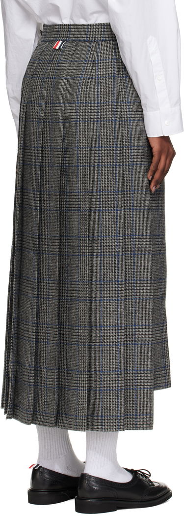 Nederdel Thom Browne Thom Browne Classic Pleated Maxi Skirt with Appliqué Grå | FGCA24E-E1376, 2