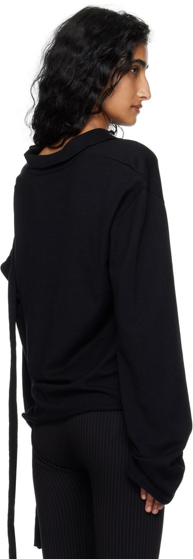 Polo skjorte Ottolinger Ottolinger Deconstructed Knit Polo Sort | 107-106207-01, 2