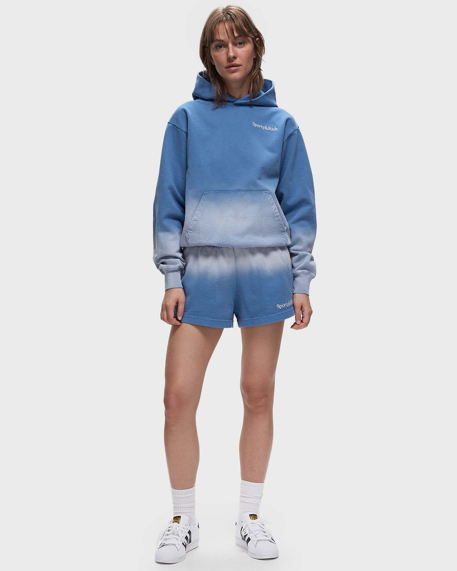Shorts Sporty & Rich Dip Dye Sweat Shorts Blå | SH020S413SB, 1