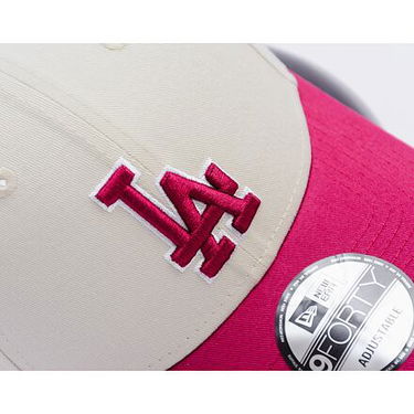 Kasket New Era New Era MLB World Series Patch 9FORTY LA Dodgers Adjustable Cap Beige | 60595243, 5