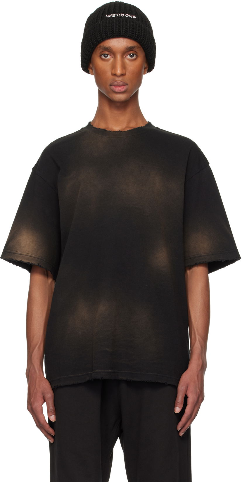 T-shirt We11done We11done Standard Logo Washed T-Shirt Sort | WD-TT3-24-726-U-BK