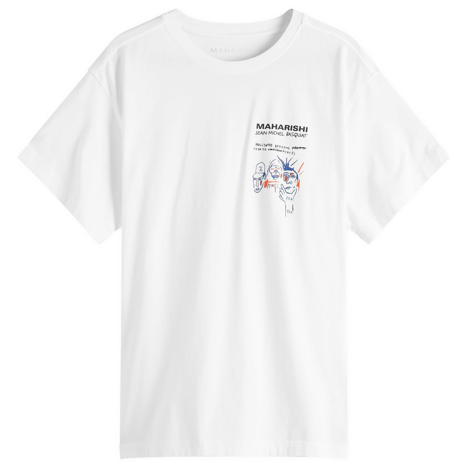 T-shirt Maharishi Maharishi x Basquait Year Of The Snake Graphic T-Shirt, Size Large Hvid | 1466-WHT, 0