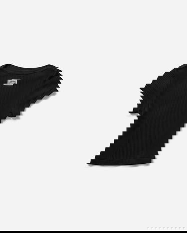 Crop top Jean Paul Gaultier Jean Paul Gaultier 'The Patch' Ribbed Crop T-Shirt Sort | 25/33-F-TS105P-J054-00, 4