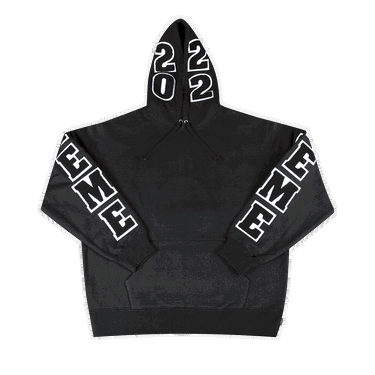 Sweatshirt Supreme Team Chenille Hooded Sweatshirt Sort | SS22SW5 BLACK, 0
