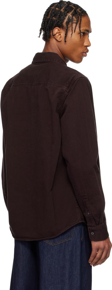 Skjorte AMI AMI Cotton Button-Down Ami de Coeur Shirt Bourgogne | USH060.DE0054, 2