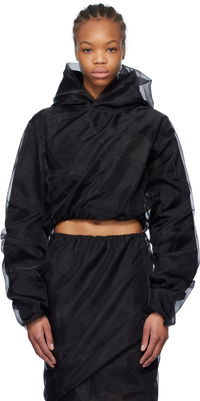 We11done Layered Cropped Hoodie