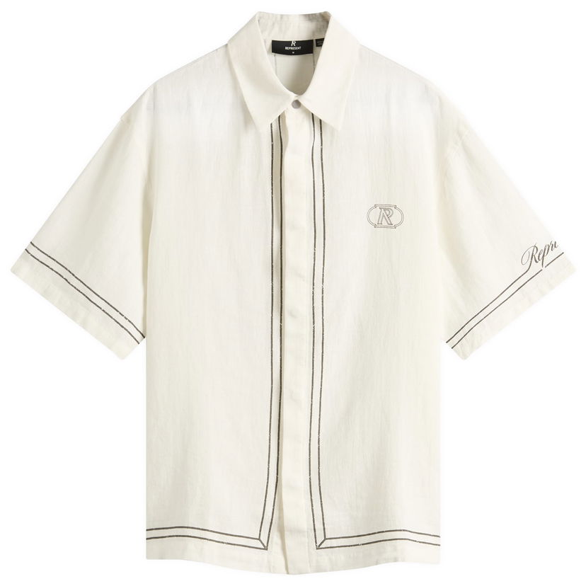 Skjorte Represent Clo Border Vacation Shirt Hvid | MLM100298-26