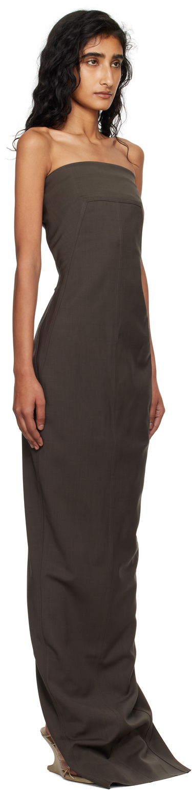 Kjole Rick Owens Rick Owens Concordians Bustier Maxi Dress Brun | RP02E4524 WST, 1