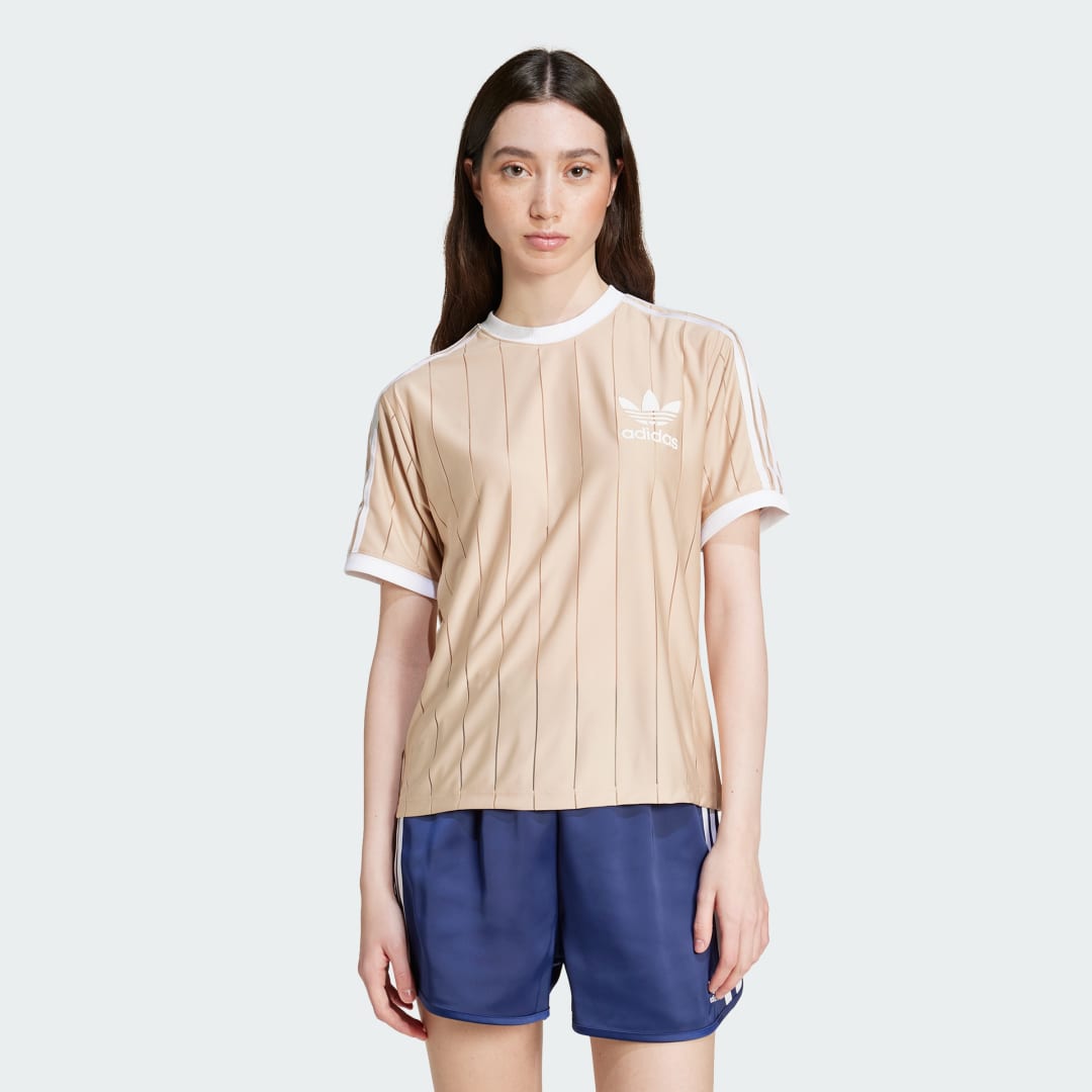 T-shirt adidas Performance Adicolor 3-Stripes Pinstripe T-Shirt Beige | IY7232, 0