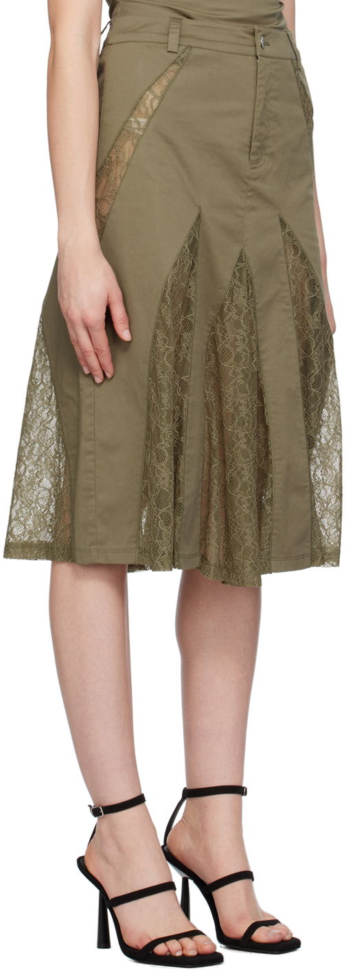 Nederdel Miaou Miaou Anita Lace Midi Skirt Grøn | 4058SPSHUN, 1