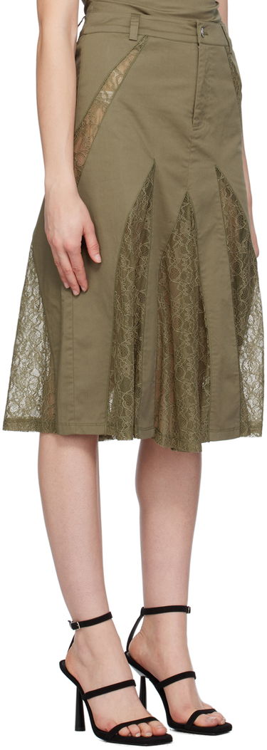 Nederdel Miaou Miaou Anita Lace Midi Skirt Grøn | 4058SPSHUN, 1