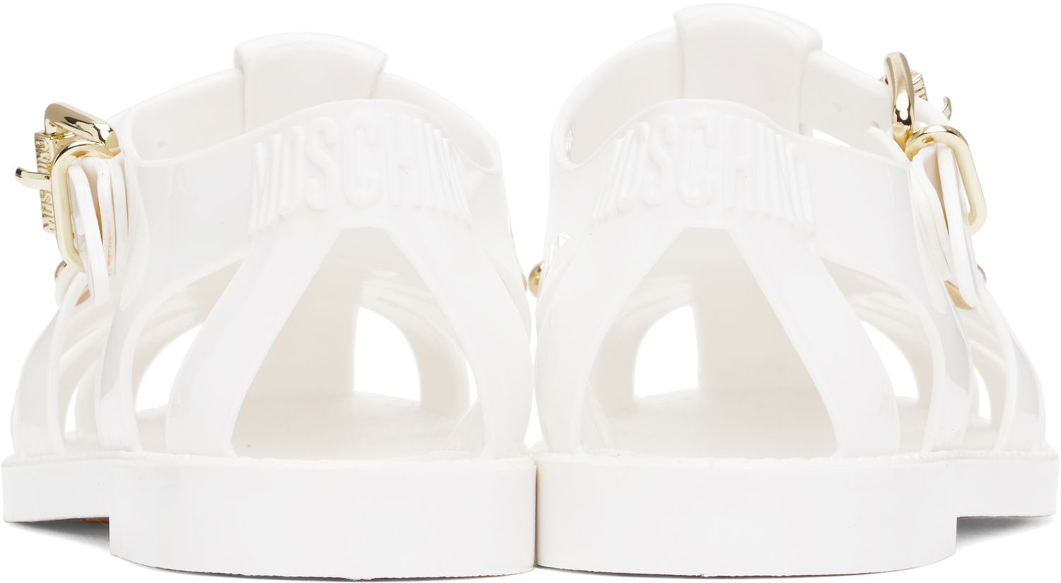 Badetøj Moschino Moschino Jelly Logo Sandals Hvid | MA16501G1M M20 100, 1