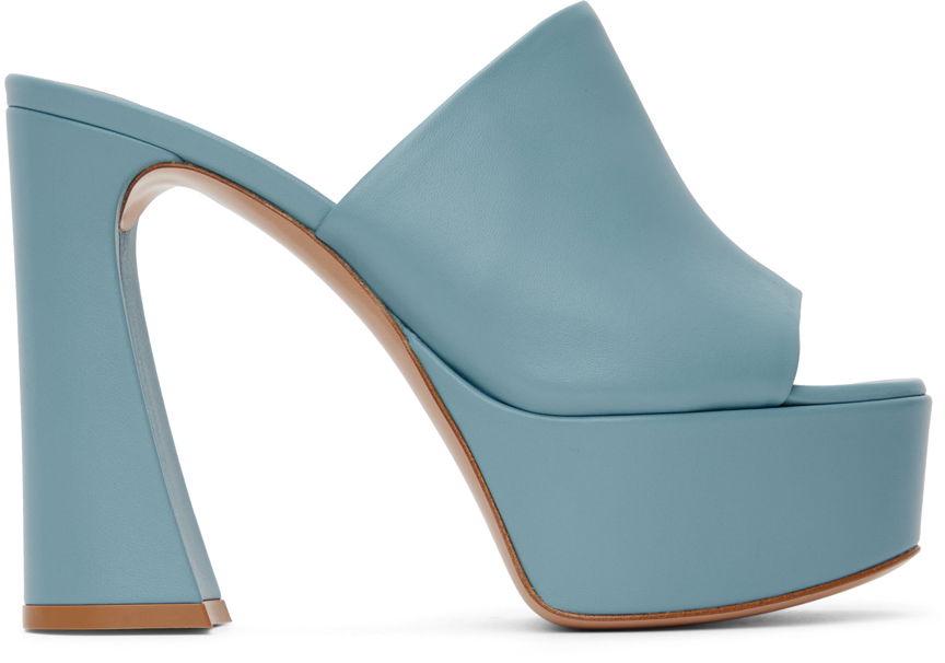 Sneakers og sko Gianvito Rossi Gianvito Rossi Holly Mule Platform Sandals Blå | G16990.70RIC.NAP, 0