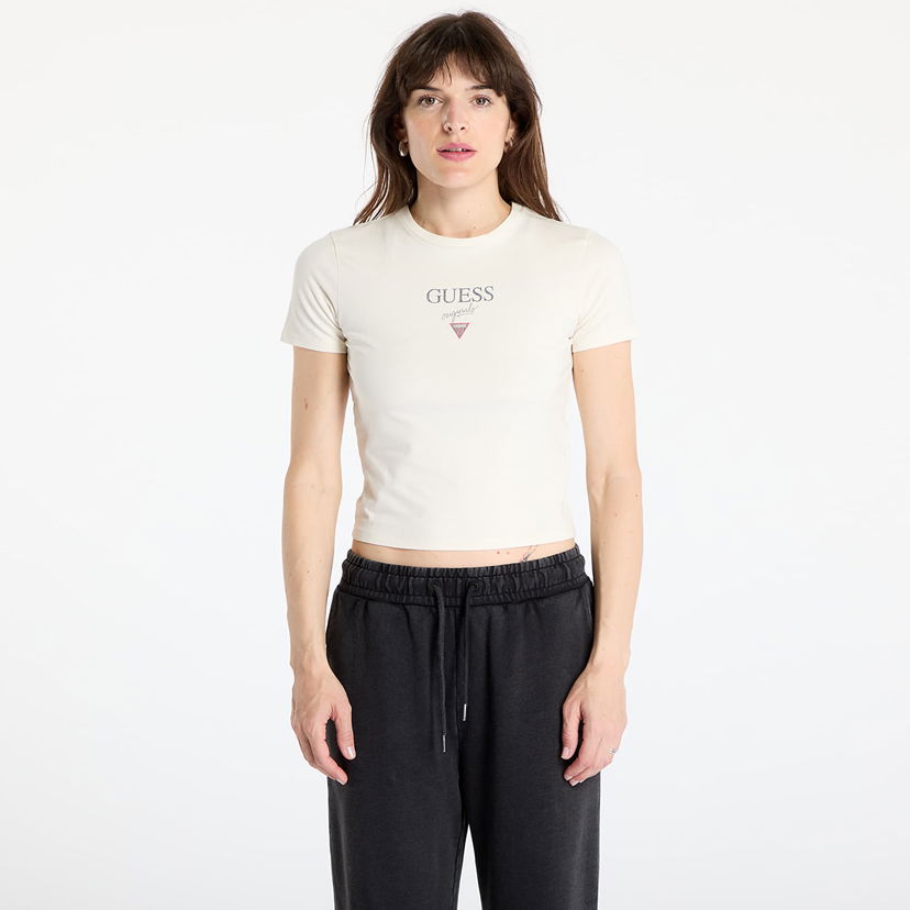 Crop top GUESS GUESS Originals Cropped T-Shirt Beige | W5GI56J1314-G053