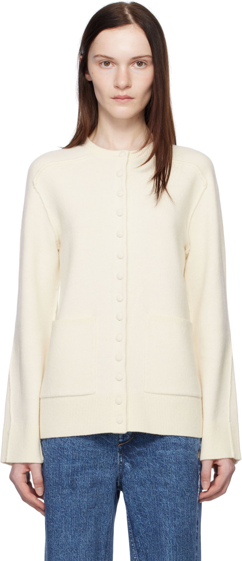 Sweater rag & bone rag & bone Bridget Lady Cardigan Hvid | WAS24H033MM33