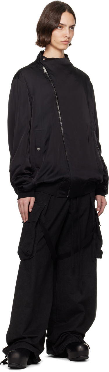 Bomberjakke Rick Owens Rick Owens Washed Charmeuse Anthem Bomber Jacket Sort | RO01E7785 SCH, 3