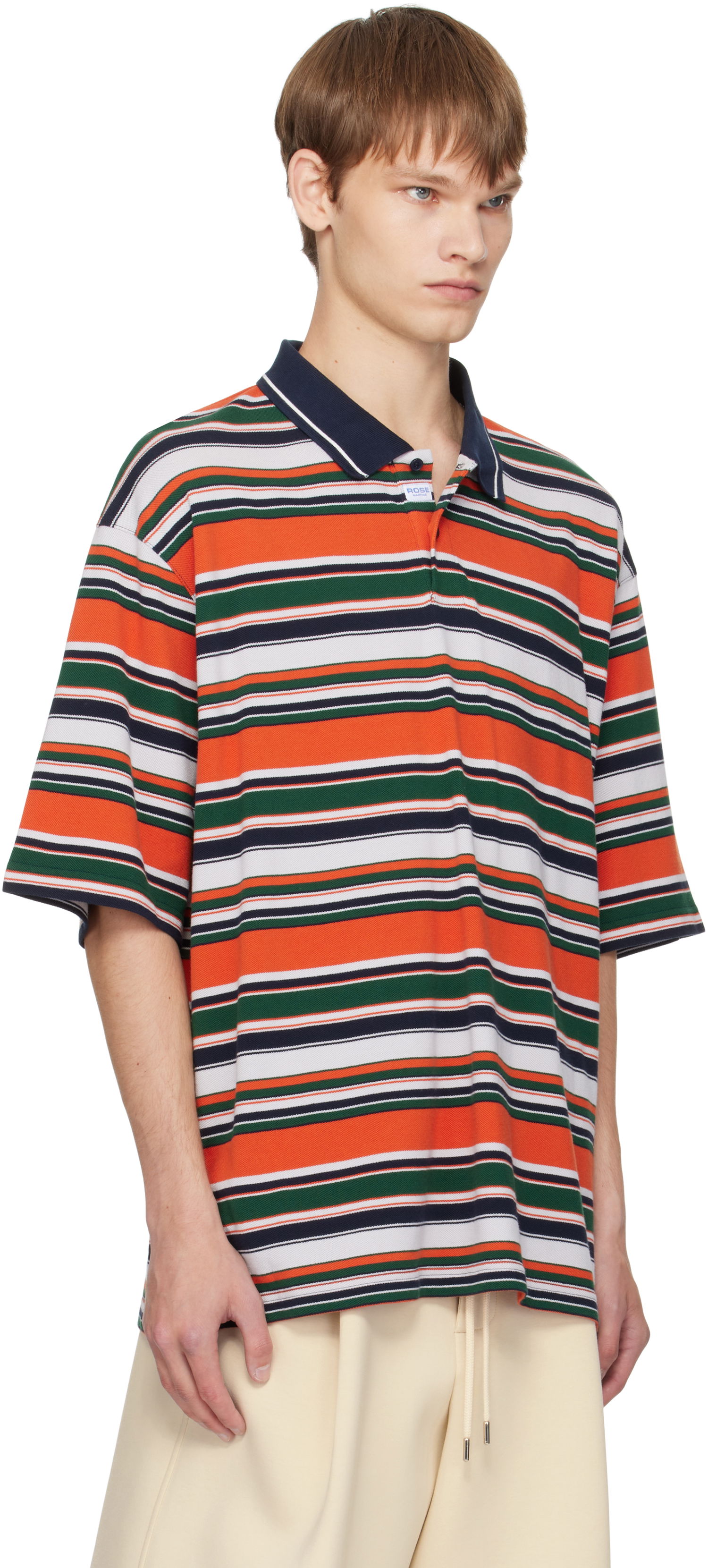 Polo skjorte Martine Rose Martine Rose Oversized Striped Polo Flerfarvet | 643JE02418, 1