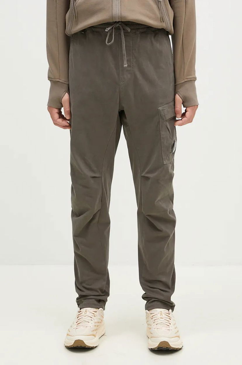 Cargo bukser C.P. Company Stretch Sateen Ergonomic Lens Cargo Pants Grøn | 17CMPA180A005529G