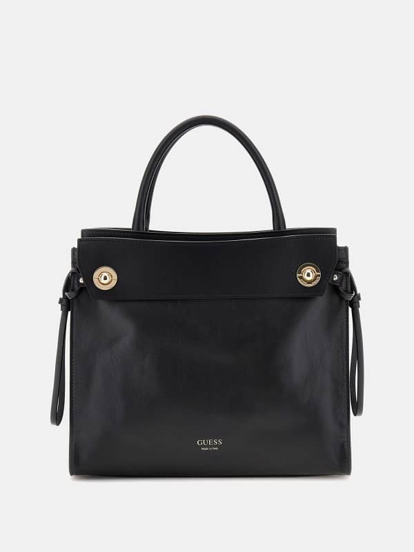 Håndtaske GUESS Leather Handbag Sort | HWBIAAL5117, 0