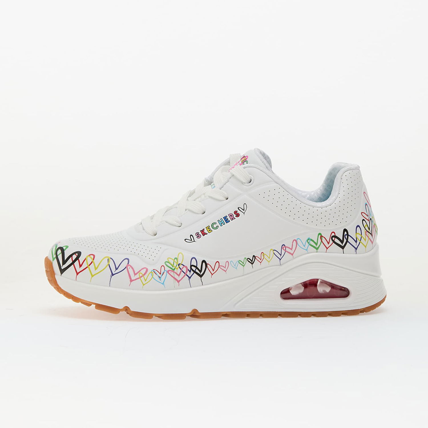 Sneakers og sko Skechers Uno - Love All Around Hvid | 177917 WMLT, 0