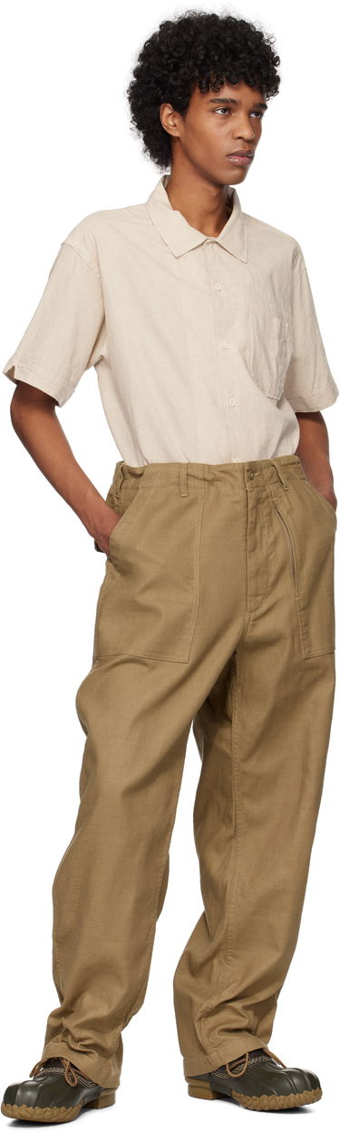 Skjorte Engineered Garments Engineered Garments Camp Shirt Beige | 25S1A004, 4