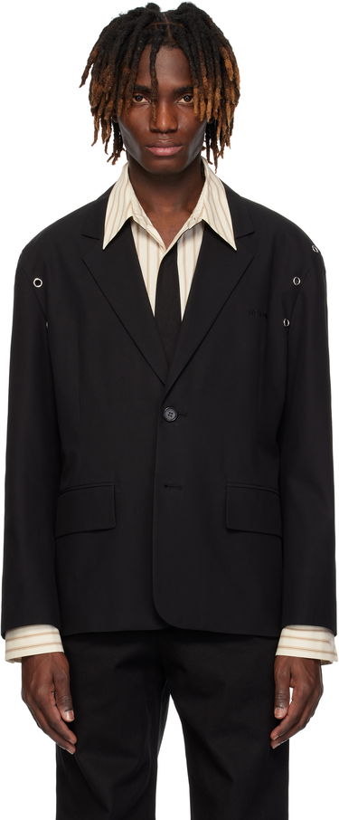 Jakke We11done We11done Eyelet Blazer Sort | WD-JK0-25-025-U-BK, 0