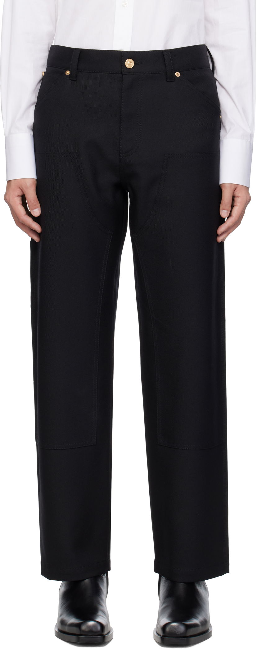 Cargo bukser Versace Versace Carpenter Trousers Sort | 1018885_1A08771