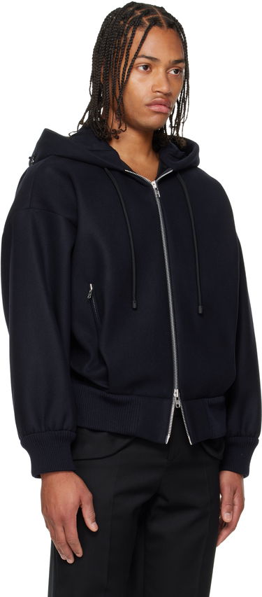 Bomberjakke Simone Rocha Simone Rocha Hooded Zip Bomber Jacket Mørkeblå | 6145B 1265, 1