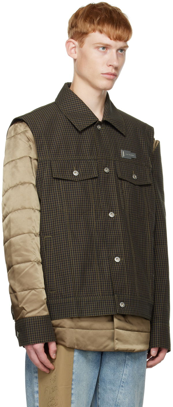 Jakke Feng Chen Wang Feng Chen Wang Layered Jacket Brun | FMF14JK22, 1