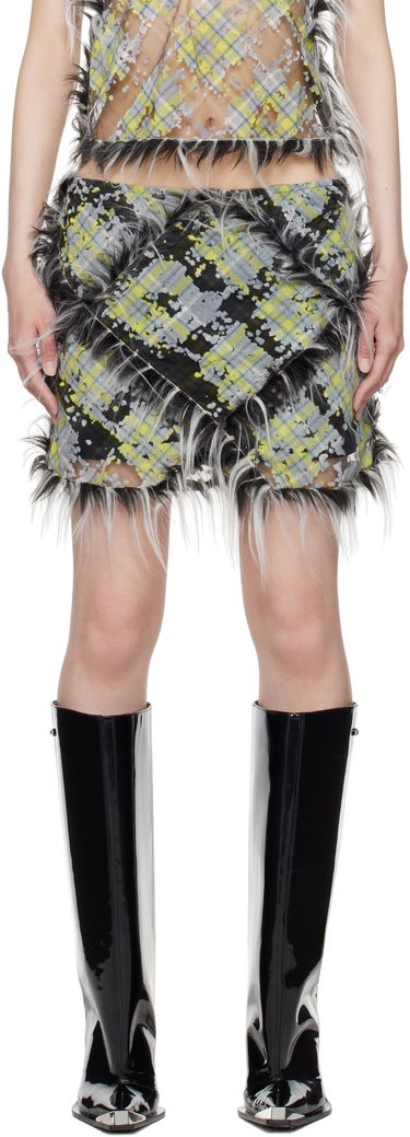 Nederdel Diesel Faux Fur Trimmed Miniskirt Flerfarvet | A16509 0CLBX, 0