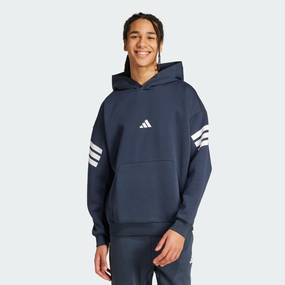 Sweatshirt adidas Performance Future Icons 3-Stripes Hoodie Mørkeblå | JW7095, 0