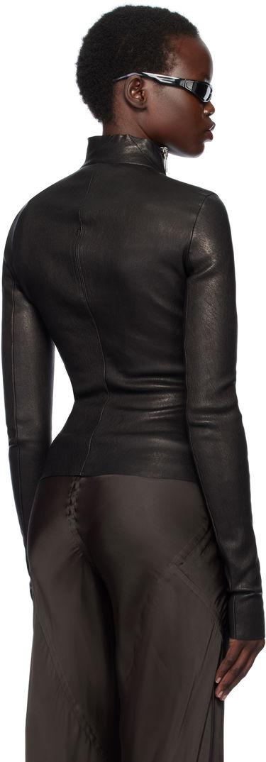 Sweater Rick Owens Rick Owens Hollywood Gary Leather Jacket Sort | RP01E7701 LSV, 2