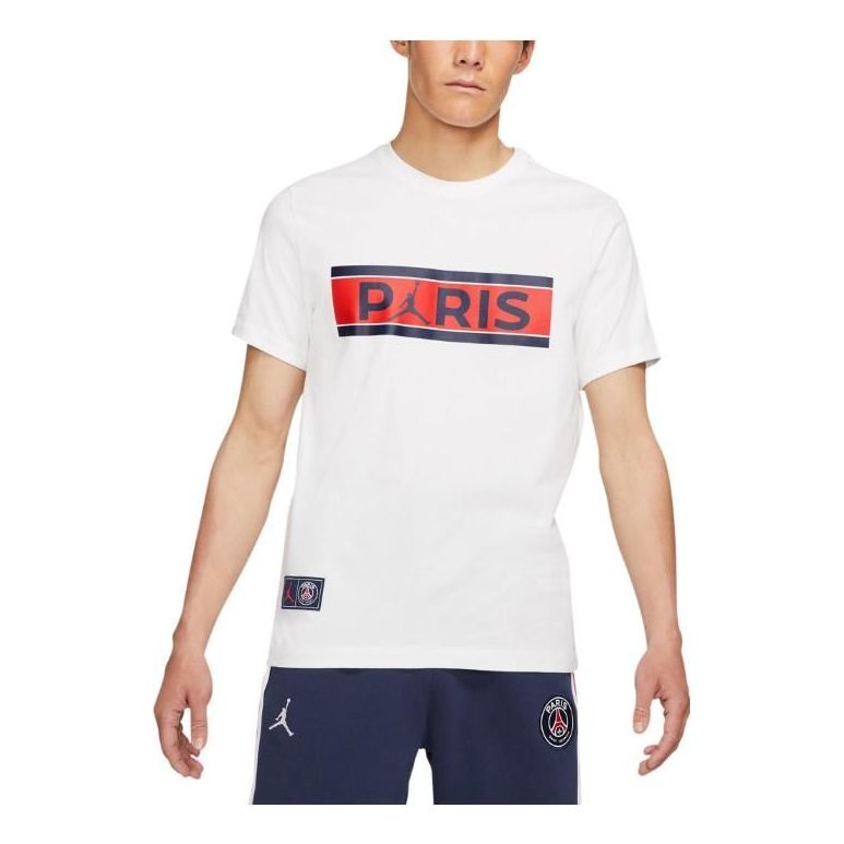 T-shirt Jordan Paris Saint-Germain x Jordan Wordmark Short Sleeve T-Shirt Hvid | DB6511-100, 0
