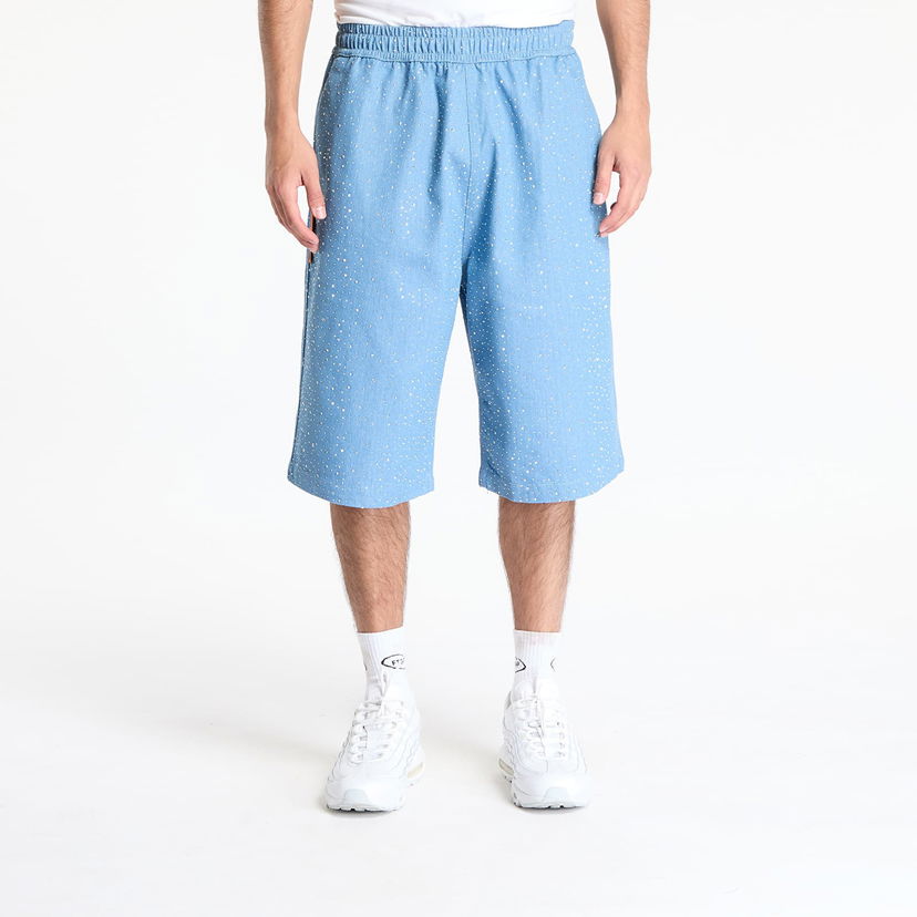 Shorts Pleasures PLEASURES Glitter Baggy Denim Shorts Blå | P25SU034 INDIGO