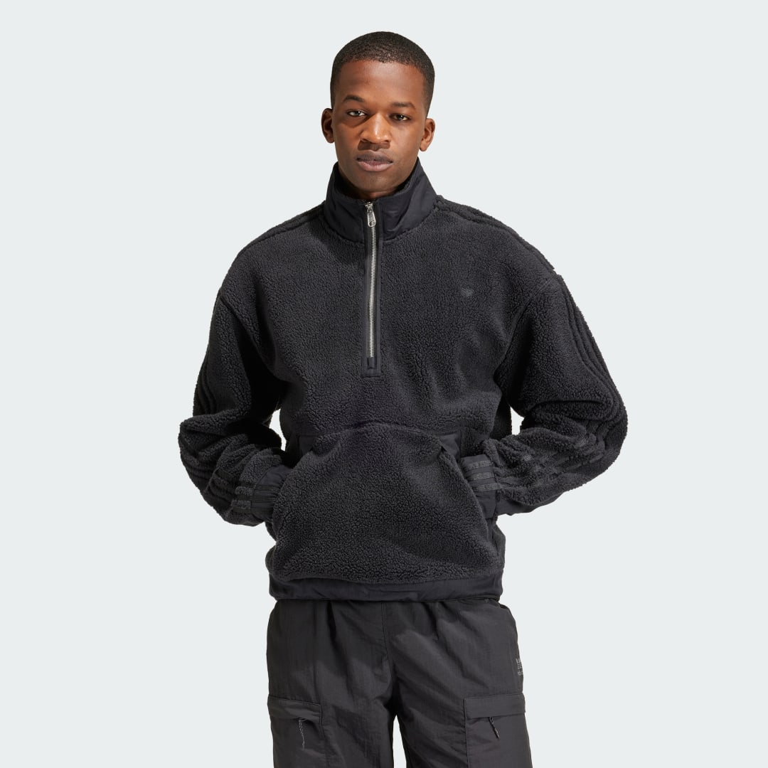 Sweatshirt adidas Originals Premium Essentials+ 1/2 Zip Top Sort | IR7734, 1
