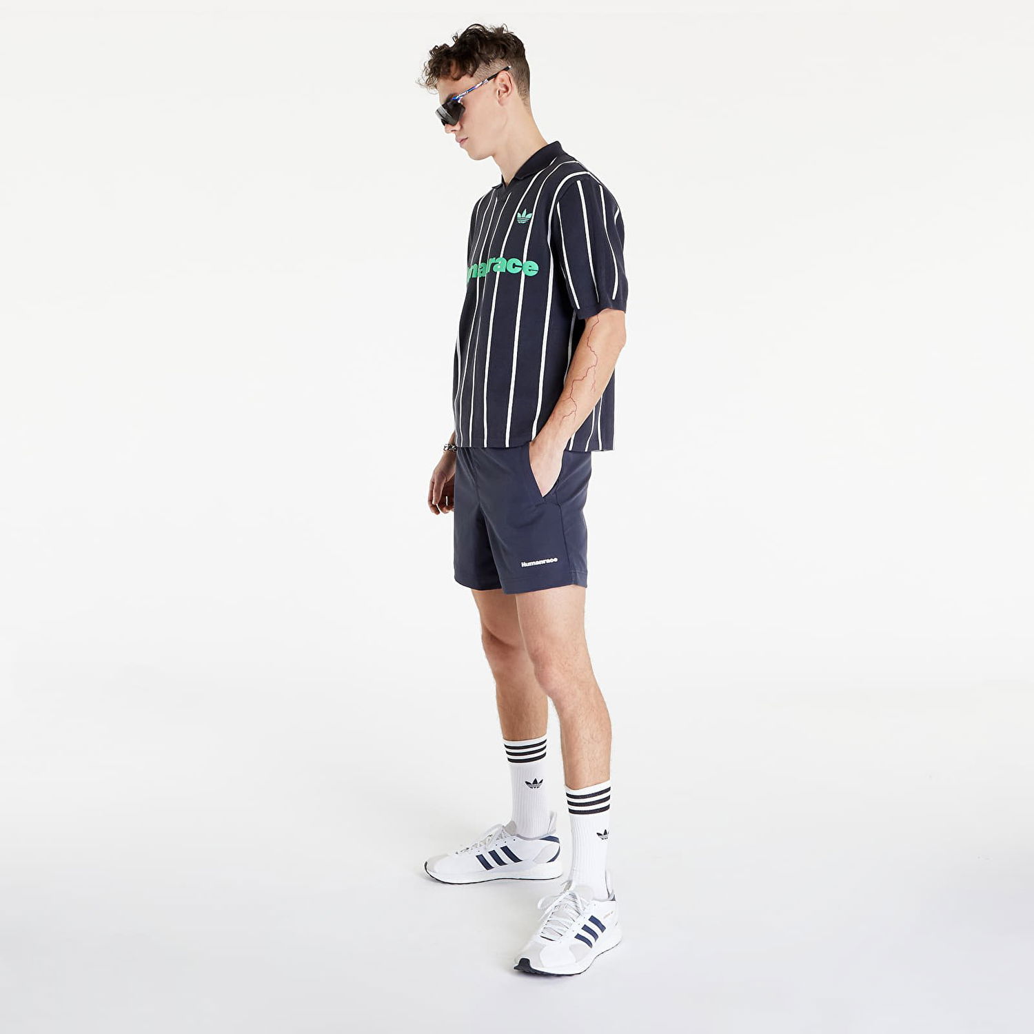 Shorts adidas Originals Pharrell Williams Humanrace x Woven Short Mørkeblå | HN3444, 1