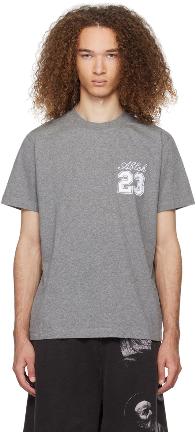 T-shirt Off-White Gray '23' T-Shirt Grå | OMAA027S24JER0050601, 0