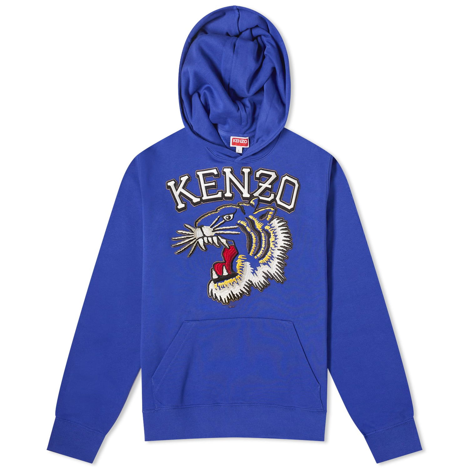 Sweatshirt KENZO Tiger Varsity Slim Popover Hoodie Blå | FE55SW1864MF-75, 0