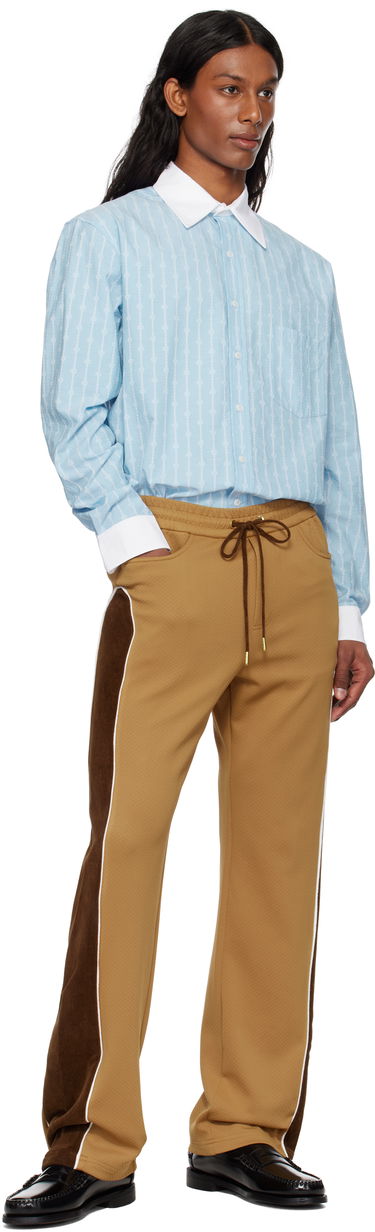 Skjorte Casablanca Casablanca Laurel Stripe Jacquard Shirt Blå | MS25-SH-175-01, 3