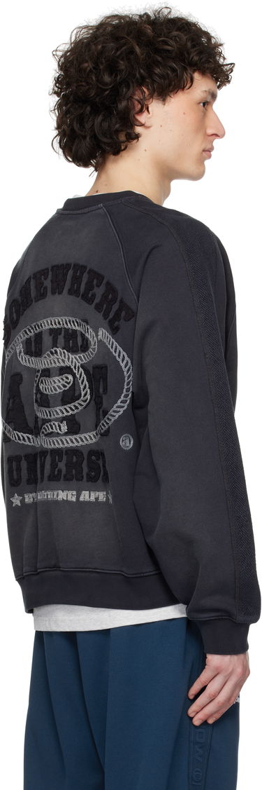 Sweater AAPE by A Bathing Ape AAPE by A Bathing Ape Main Crewneck Sweatshirt Sort | AAPSWMC320XXNBKL, 2